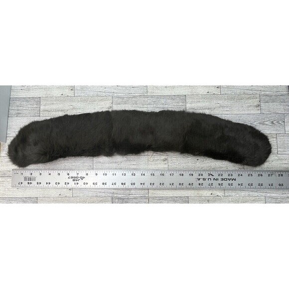 Genuine Brown Rabbit Stole Clip One Size Retro Glam Mob Wife - Picture 5 of 8